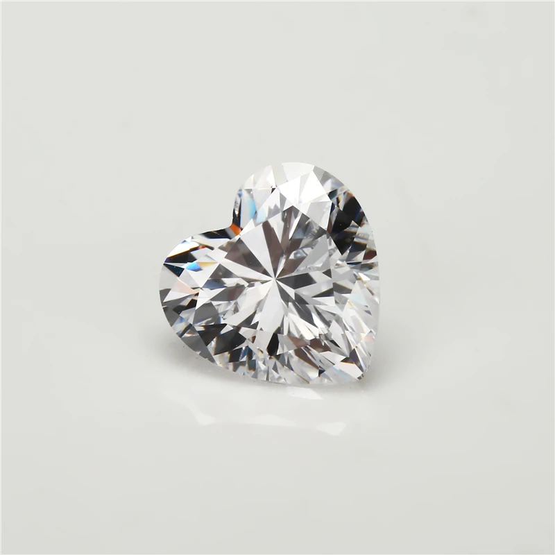 Size 3x3mm~12x12mm Heart Cut Loose CZ Stones AAAAA White Cubic Zirconia Synthetic Gemstone for Jewelry Making