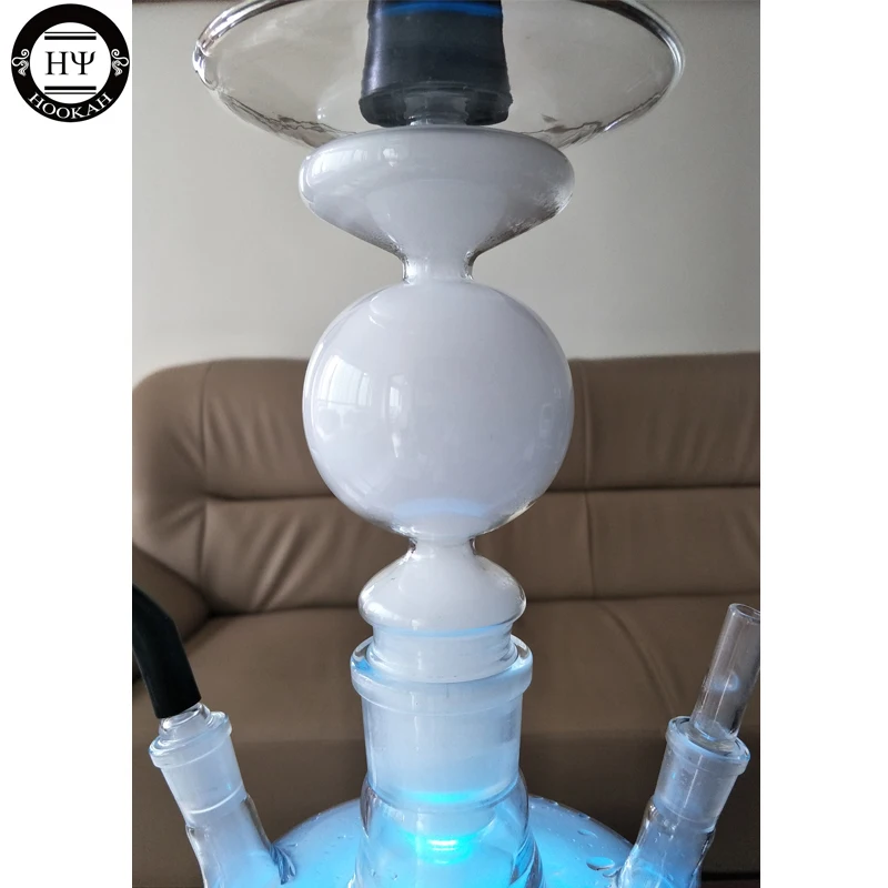 Imagem -05 - Haste de Vidro para Led Art Hookah Cogumelo Shisha Difusor Silicone Cabeça Bowl Chicha Narguile Huka Parte 1pc