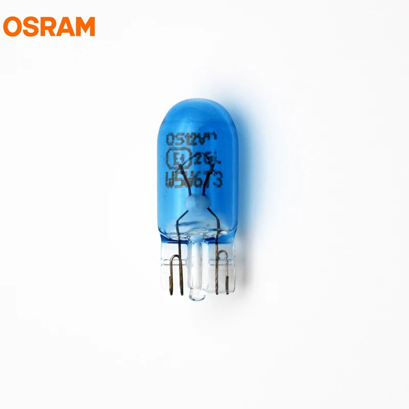 10pcs OSRAM T10 2825 Cool Blue 12V 5W W2.1x9.5d W5W 4000K Blue White Line Interior Light Turn Signal Lamp OEM Car Bulb 2825CB