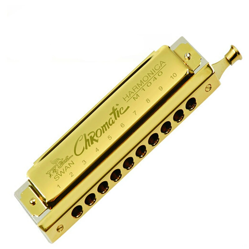 

Swan harmonica chromatic 1040 boca mouth organ Golden gaita cromatica armonica Professional arpa instrumento musical zwaantjes