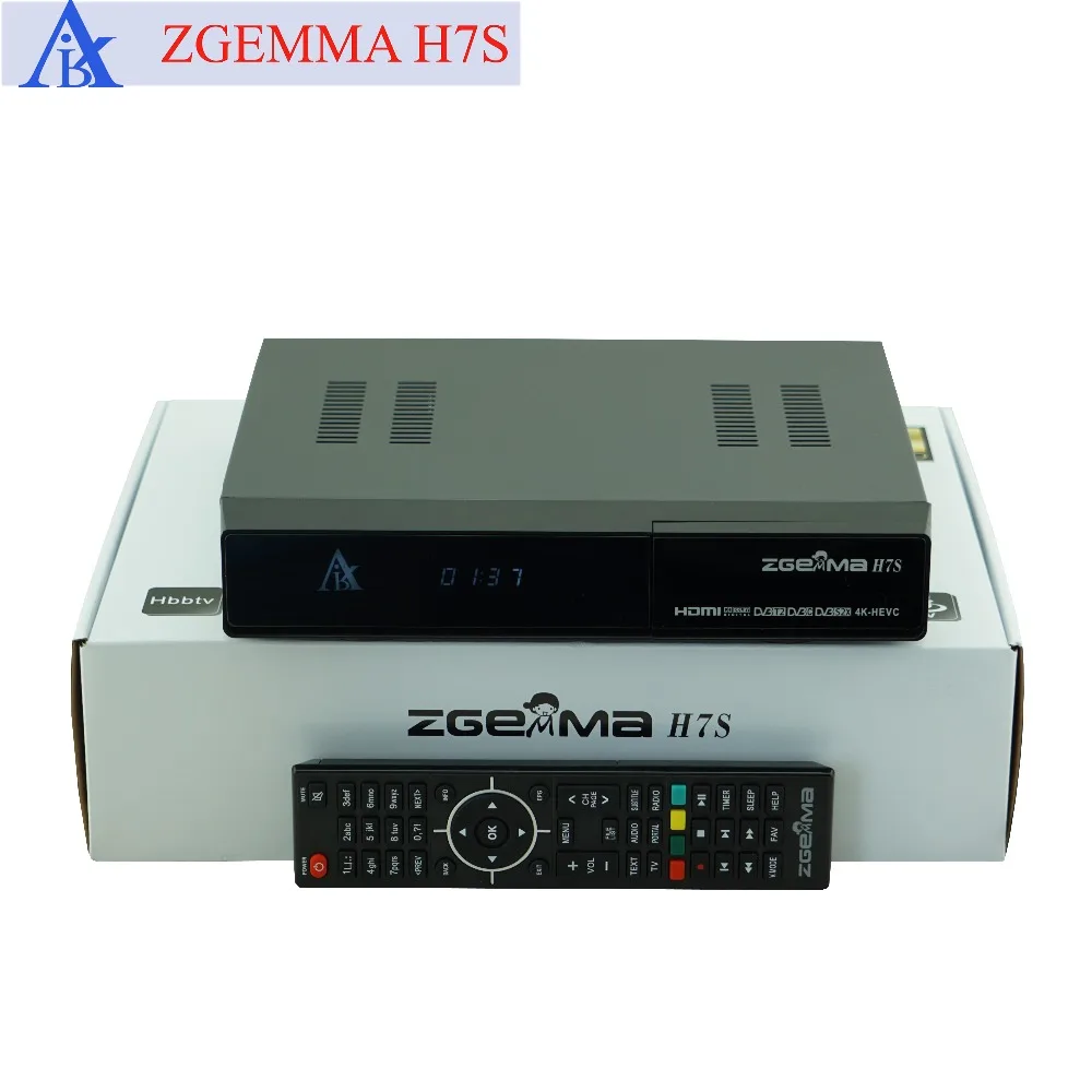 Спутниковый ресивер zgemma h7s 4k ultra, двойной тюнер dvb s2x/s2 + dvb c и dvb t2, поддержка нескольких потоков и ci plus