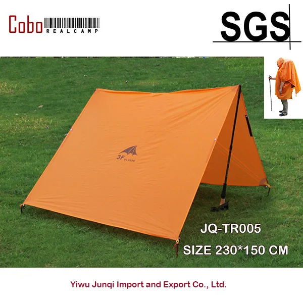 

Backpacker 15D Silicone Fabric Camping Shelter Tarp and Waterproof Raincoat Sun Shades Shelters Canopy Waterproof