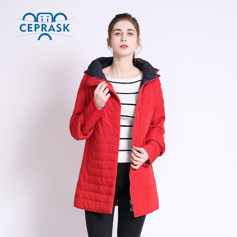 2023 Thin Women\'s Coat Spring Autumn Women\'s Fashion Windproof Parkas Female Hood Jacket New Quilted Hot Sale CEPRASK Clothing