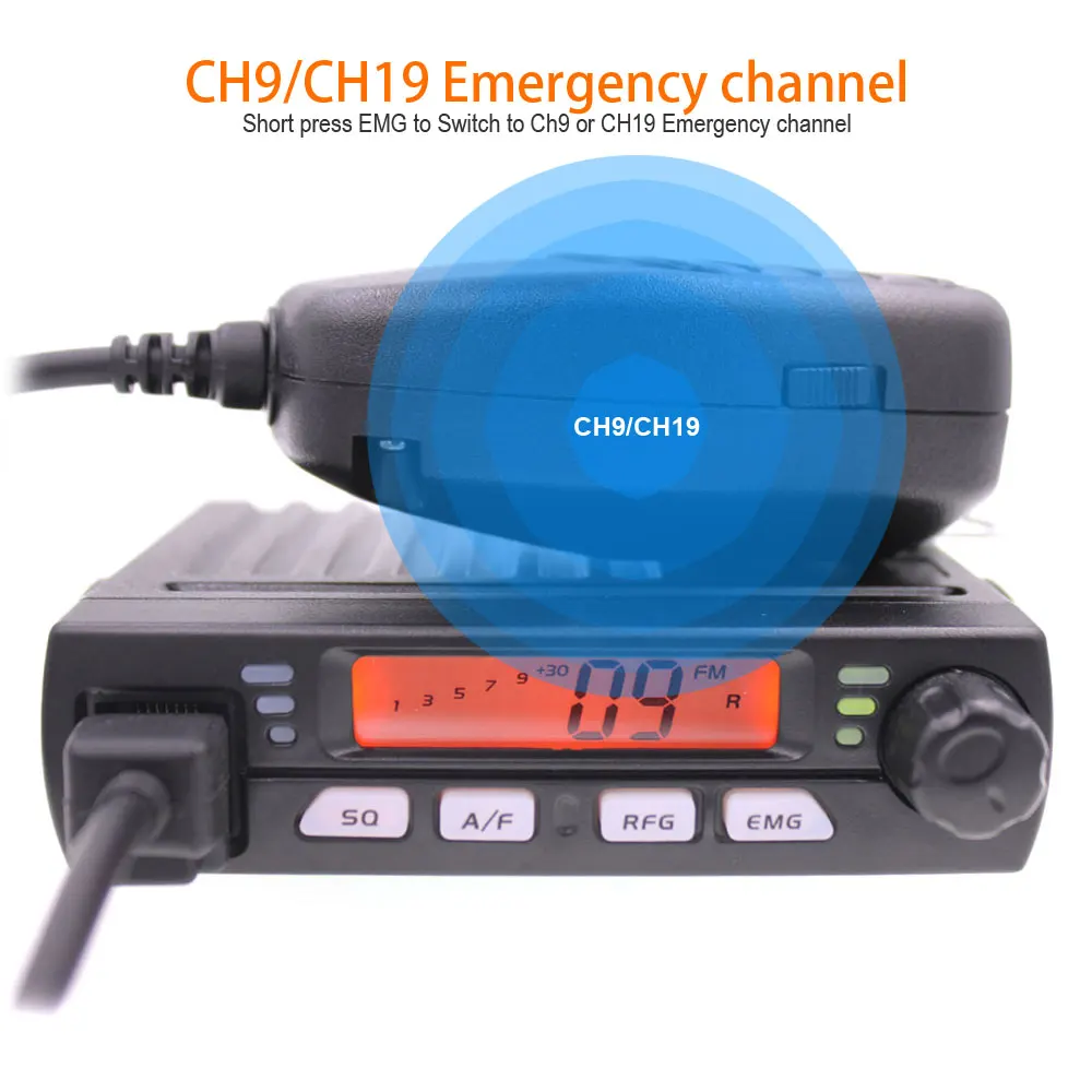 New ANYSECU Mini CB Radio CB-40M 25.615-30.105MHz 10 Meter Radio 8W AM/FM Citizen Band Transceiver AR-925