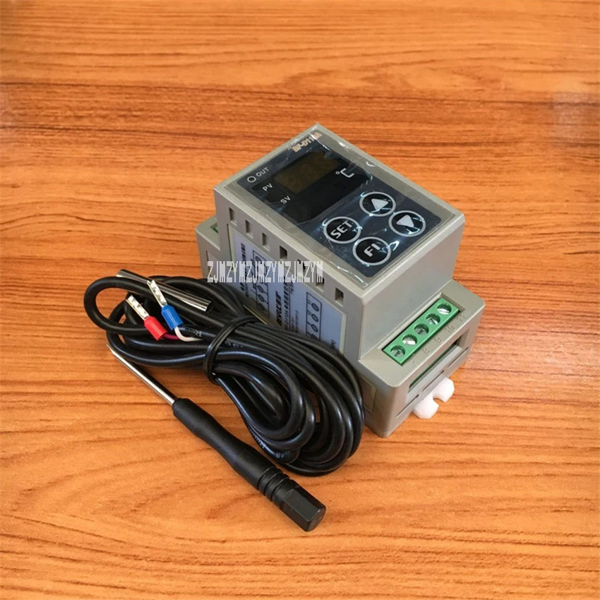 BF-D110A One Way Temperature Controller LED Digital Display Heating/Cooling Control Instrument DIN-Rail Mounting Attemperator