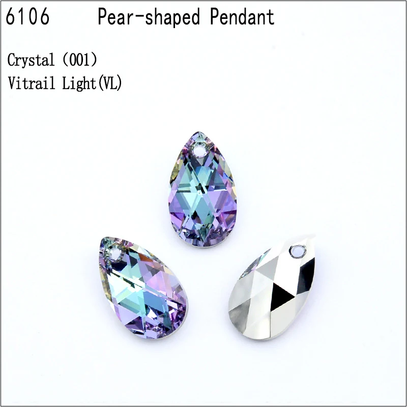 (1 piece) Original Crystal from Austria 6106 Pear-Shaped pendant  loose beads rhinestone DIY jewelry making