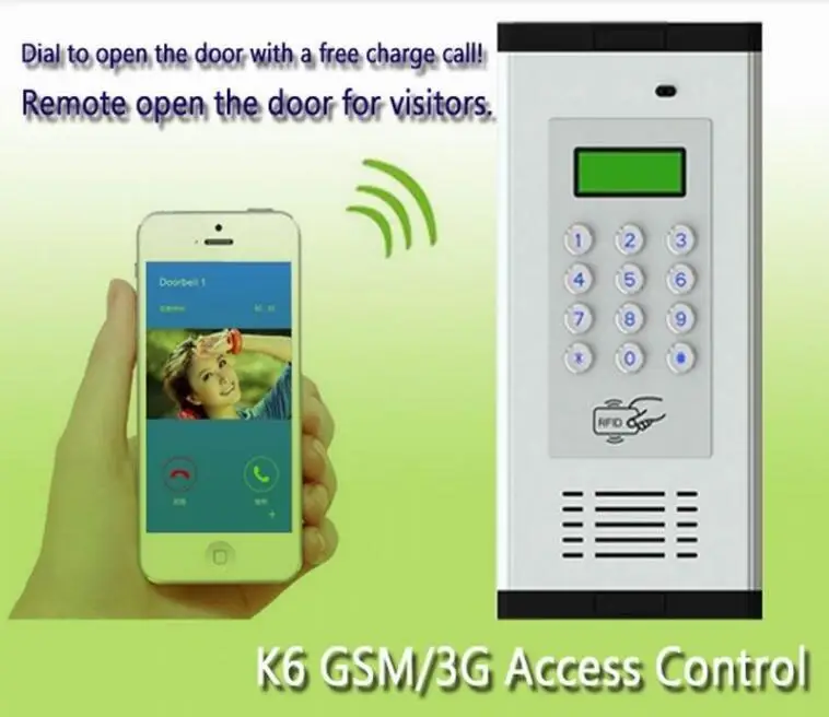 200 rooms RFID 13.56MHZ & GSM/3G Quad band audio door gate Intercom GSM Residential Gate Access Entry Apartment controller