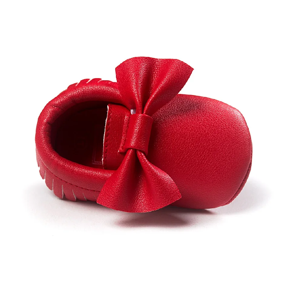 Solid Baby Girls Shoes Boys Boot Newborn First Walkers Bebe Boys Moccasin Shoe Babywear Fringe Big Bow Knot Butterfly Slipper