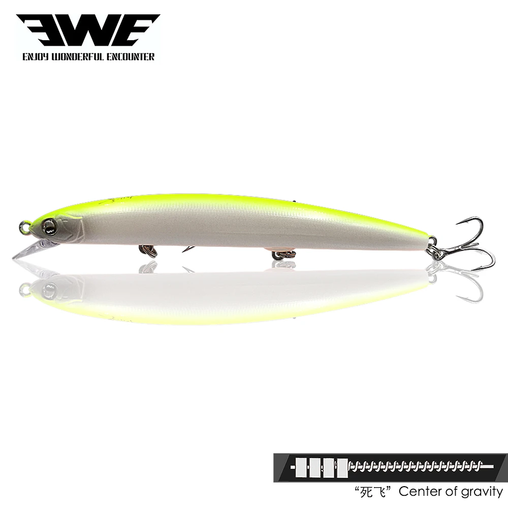 EWE-señuelo de pesca de pececillos, cebo flotante BAOJUN2 115F AR-C, 115/125/140mm, 13/17/21g, Wobblers para lubina de mar