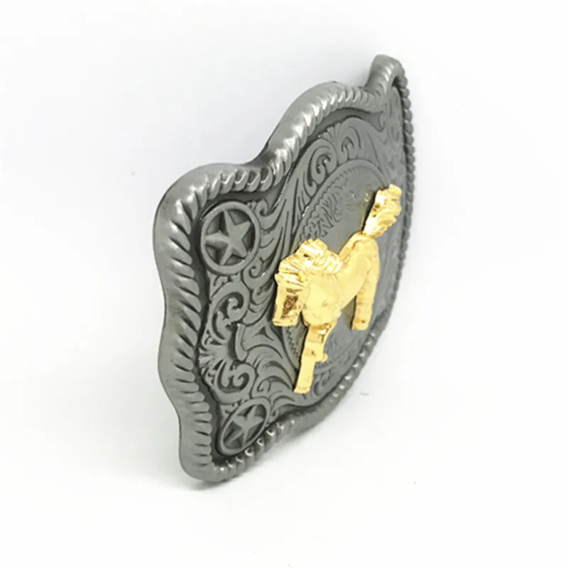 Western cowboy belt buckles the cross kaille and the high - grade high - grade women and women's smooth button for 3.8CM belts