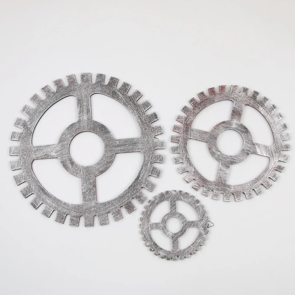 1PC 3D Creative Wooden Hanging Wall Gear Home Decor Living Room Steampunk Gears Cogs Geometric Machine Vinyl Decal JL 292
