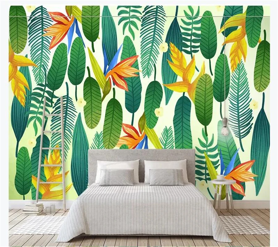 

wellyu wall papers home decor Custom wallpaper HD simple modern fresh plant background wall carta da parati papel pared 3d