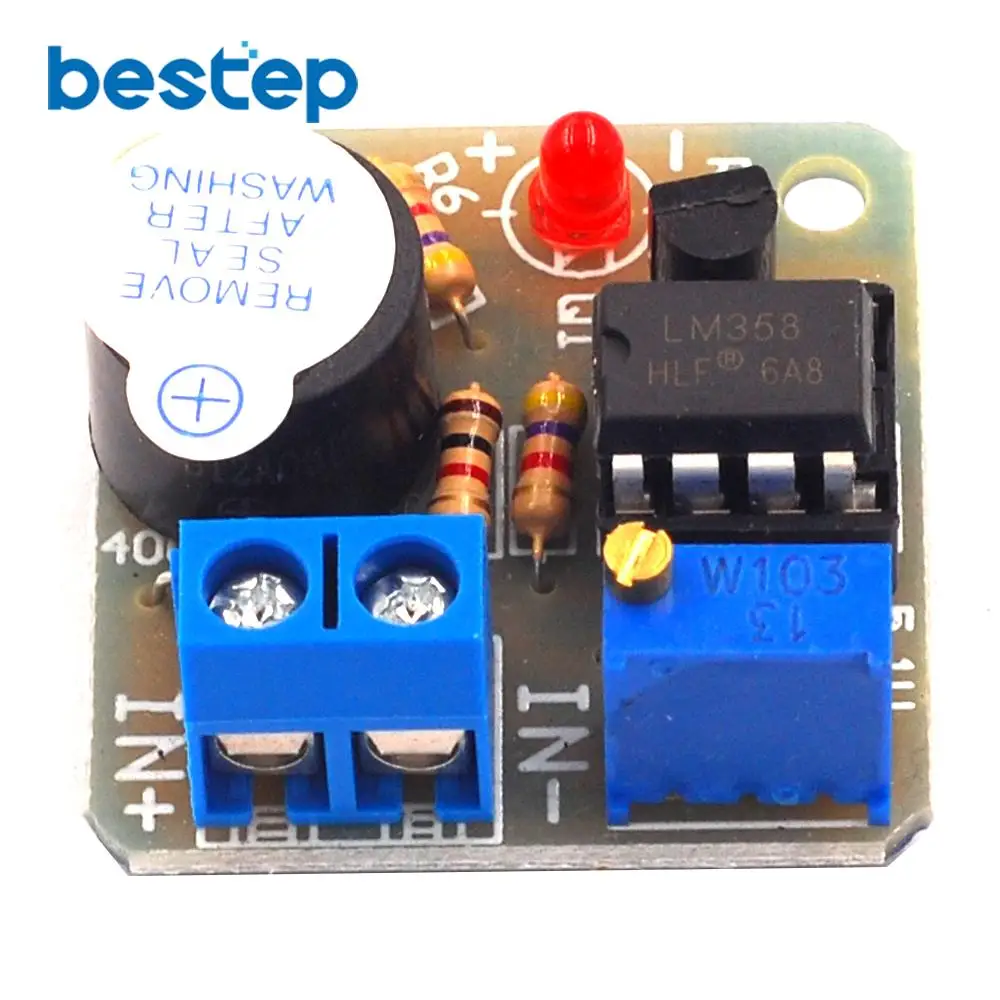 9V/12V Battery Sound and Light Alarm Against Over-discharge Protection Board Low Voltage /Under Voltage Protection Module