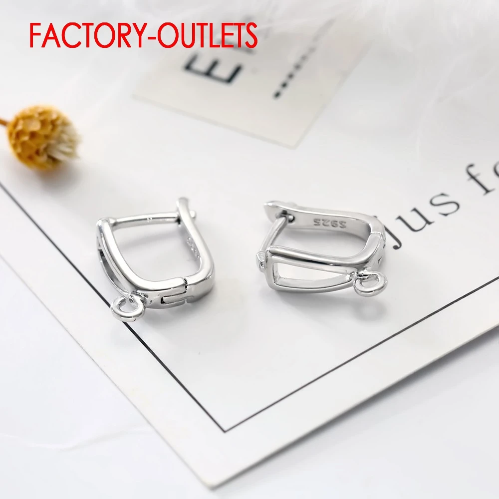 Big Discount Fashion New Arrival Buckle U-shaped Earrings Accessory For Women Jewelry 925 Sterling Silver Earring Findings