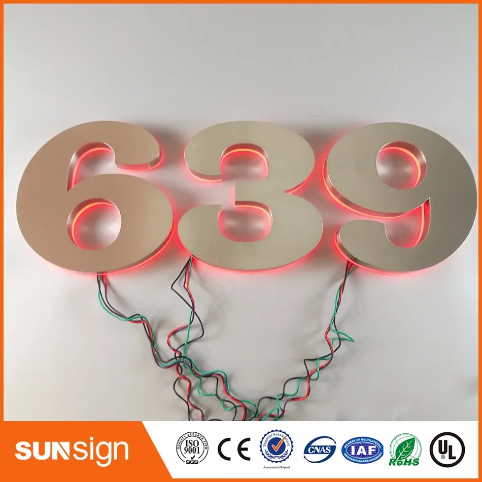 H 30cm lighted alphabet metal letter sign,light up letters for sign,backlit led channel letters sign