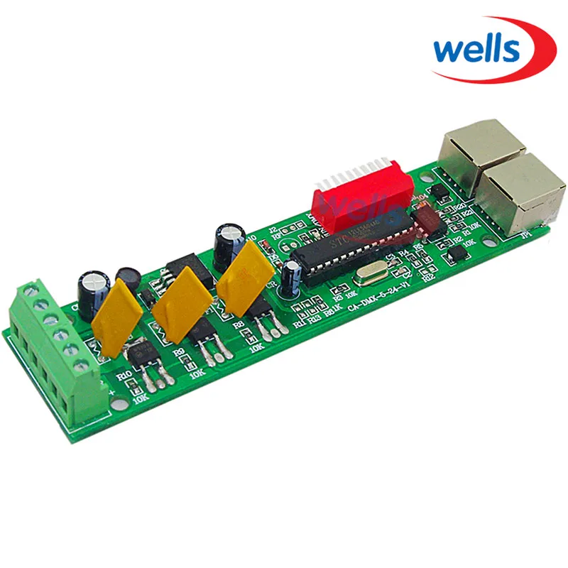 DMX512 3CH controller,Constant voltage common anode,short-circuit protection ,DC5~24V,MAX 15A RGB controller