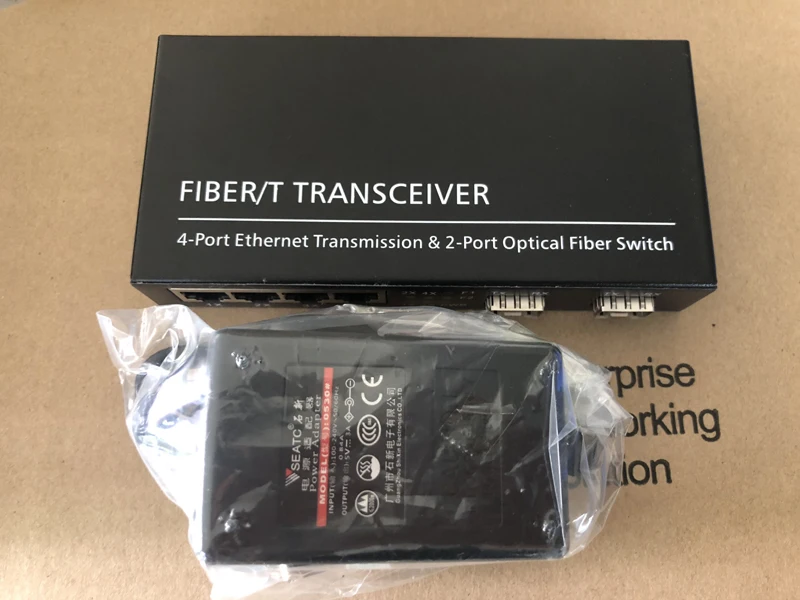 2 Giga SFP and 4 1000Mbps Tx Port Fiber switch Media Converter