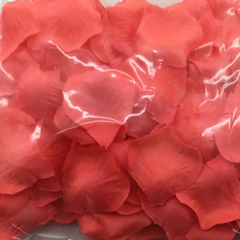 Romantic Artificial Flowers Polyester 500pcs/ lot Rose Petals for Weddings Wedding Decoration Rose Petals Patal