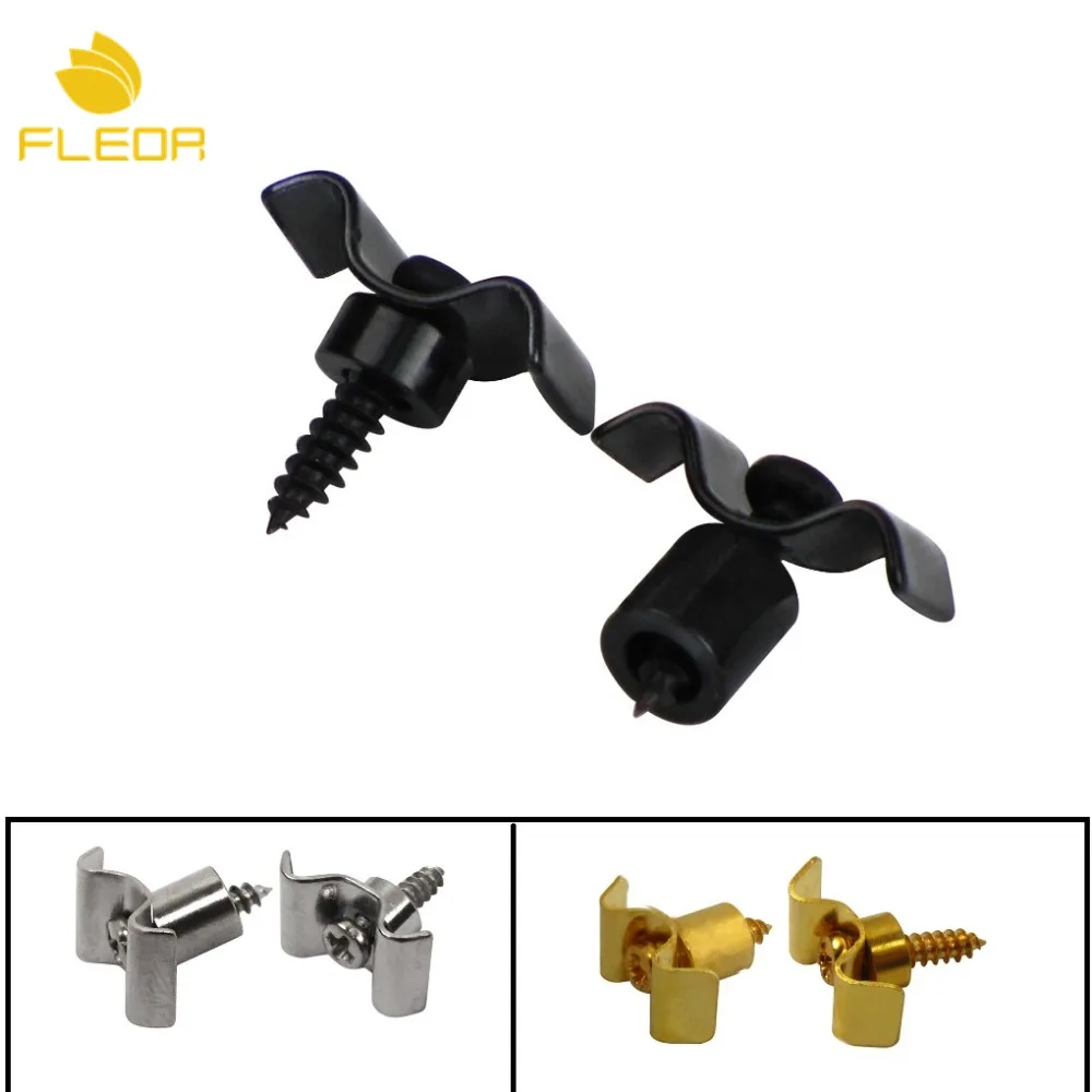 FLEOR 1 Pair Electric Guitar String Trees Guide Retainer Golden/Silver/Black Guitar Accessories