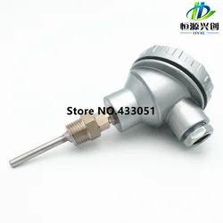 RTD(resistance temperature detect)with head Pt100 Probe Sensor PT1/2'' 50mm