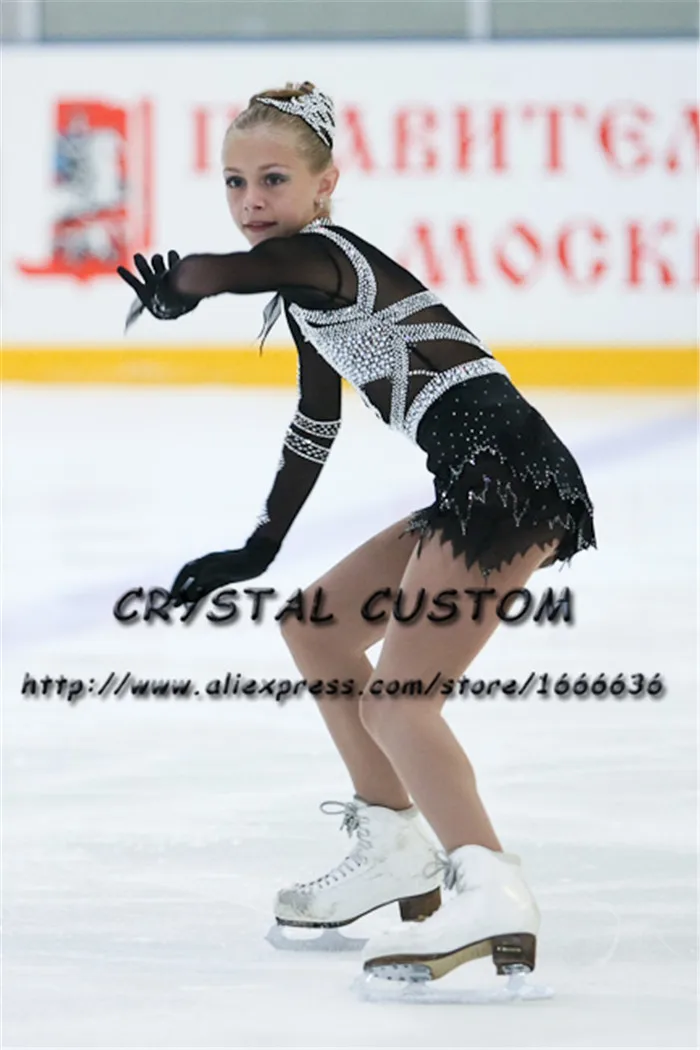 

Crystal Custom Figure Skating Dress Girls New Brand Ice Skating Clothes For Competition DR4686