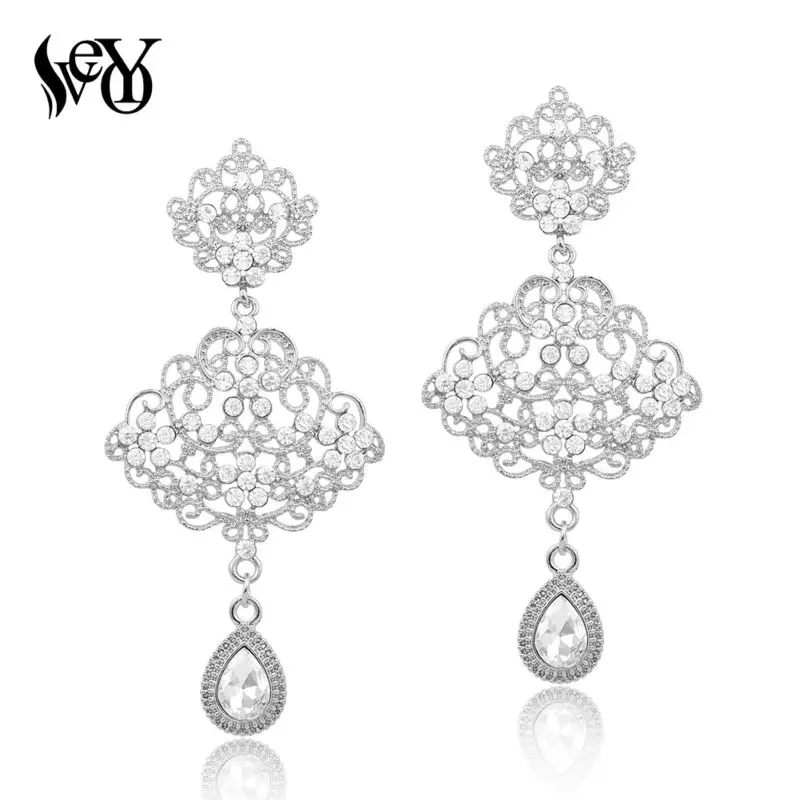 VEYO Full of Rhinestone Earrings for Woman Crystal Drop Earrings Chinese style Lead free nickel free