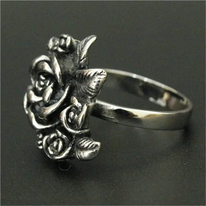 1pc New Arrival Rose Flower Ring 316L Stainless Steel Man Boy Fashion Cool Design Lover Rose Ring