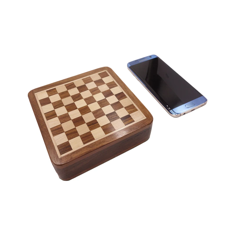 Top Grade Solid Wood Portable Non-slip Super Mini Chess Set Drawer Pieces Glued Onto Board Game Box Children Gift Craft qenueson