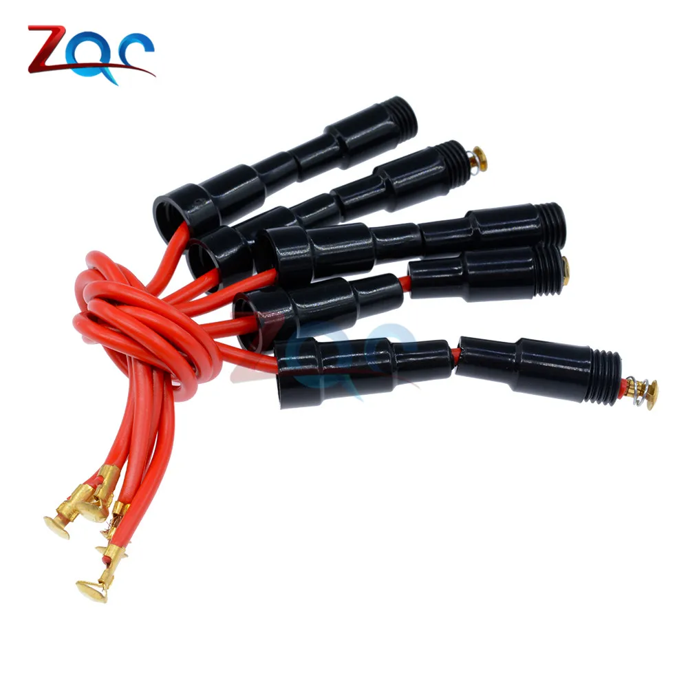 5PCS Home Protection Inline Fuse Holder Copper Wire Components 5A 220V Fuse Box