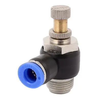 3/8BSP Thread Tube Pneumatic Air Speed Control Valve Quick Fitting Connector