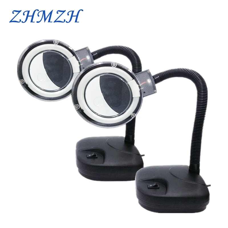 Fluorescent Desk Lamp 220V 5X 10X Magnifying Glass Lamp Dazor Light Ring Light Electronic Maintenance Lamp Reading Lamp Europlug