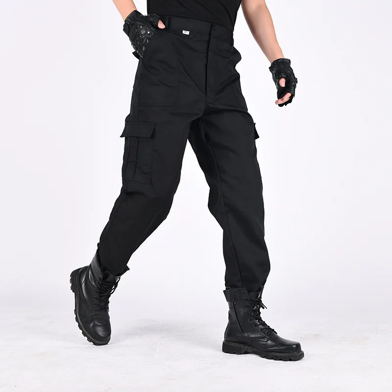 Cargo Pants Men Work Pantalones High quality Hombre Overalls Pant Black Trouser