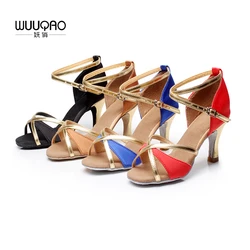 Wuuqao tango feminino/salão de baile/latina sapatos de dança profissional salsa salto alto para meninas