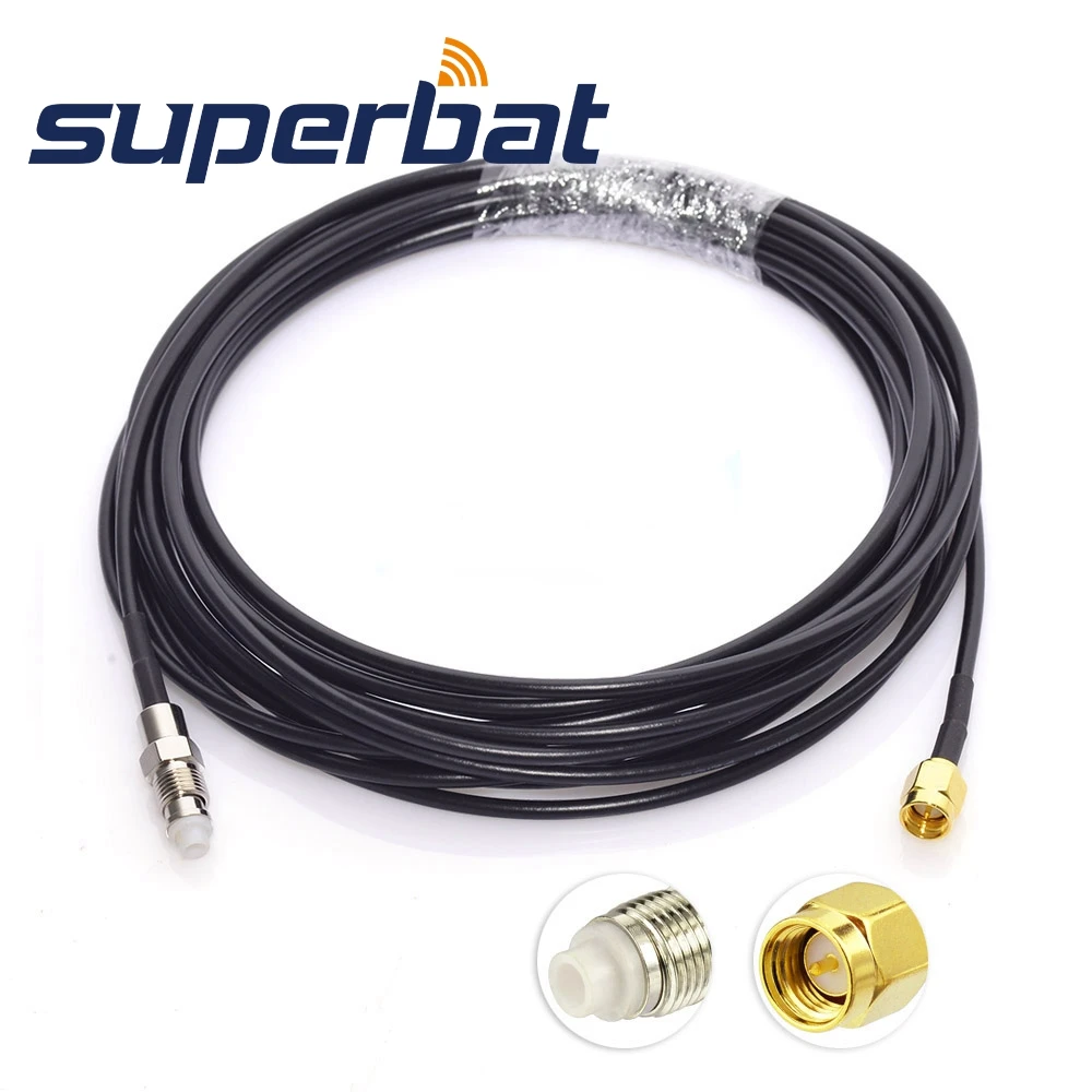 

Superbat FME Plug to SMA Male 500cm RG174 Cable for Car DAB/DAB+ Radio Aerial Auto Accessory