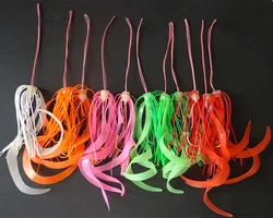 50PCS Silicone Skirt Jig Replacement Twin Hook Slider Rig Spare Hooks Assist Hook Trailer Lure Octopus Mimicking Set Size #13