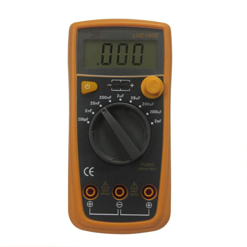 

New High Quality Digital Capacitance Meter Hand-held 1999 Counts LCD Display Range 200pF-2mF High Precision Capacitance Tester