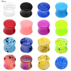 Alisouy 1pc Acrylic Ear Plugs and Tunnels Ear Piercing Helix Saddle Ear Expanders Stretchers Earring Gauges Punk Body Jewelry