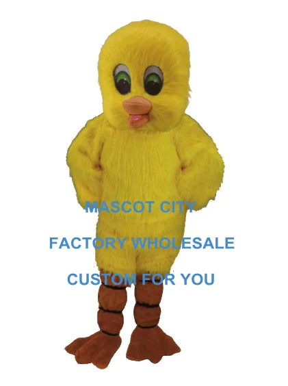 Cute Mascot Yellow Baby Duck Mascot Costume Adult Size Cartoon Character Outfit Suit Fancy Dress For Party Carnival SW782