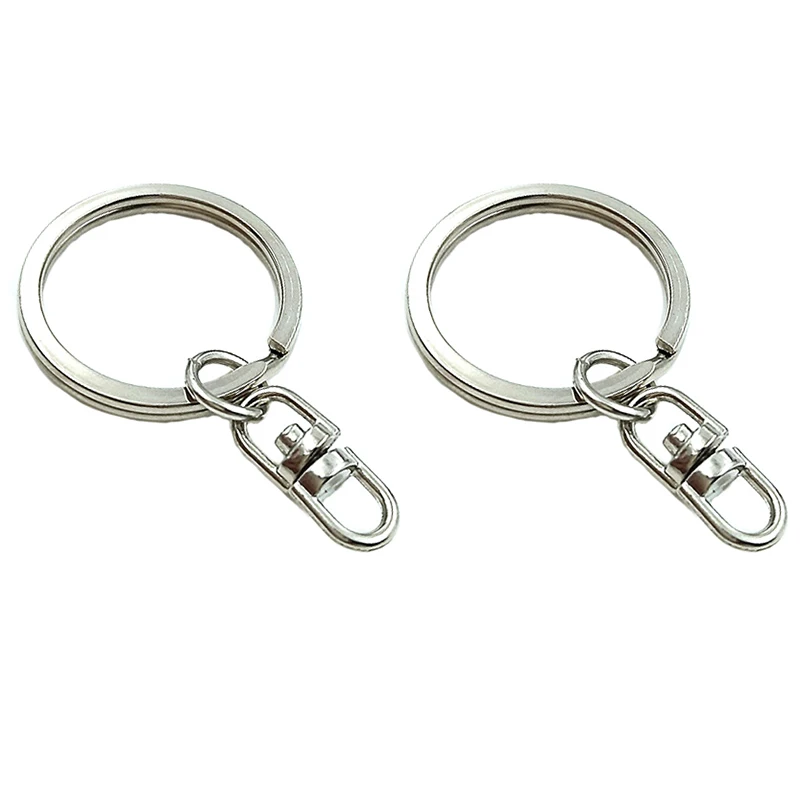 

20pcs Keyring Connector Key Ring Split Ring KeyChain Rotatable Key Rings Metal Diy Jewelry Keyrings Keys Accessories