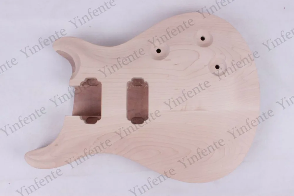 Unfinished Electric Guitar body Mahogany Maple Veneer Top