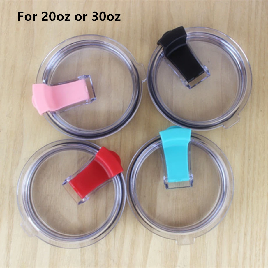 300pcs/Lot Plastic Slide Lid AS Cap Flip Cover For 12oz 20oz 30oz Tumbler Mug Cup Splash Spill Proof Plain Magnetic Top