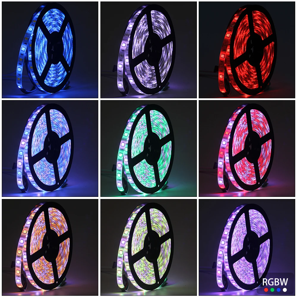 12V RGB,RGBW,RGBWW LED Strip 5050 Flexible Strip Lights 60LEDs/m White,Warm white,Red,Green,Blue,Led Diode Tape IP65 Waterproof