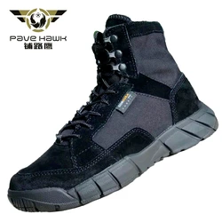 Zapatos de cuero ultraligeros para hombre, calzado de entrenamiento para senderismo, caza al aire libre, deportes, Camping, escalada, botas de desierto