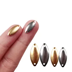 100pcs/lot Durable Spoon Lure Mini Bait Melon Seed Wobblers Sequins Thrower Hook 5*12mm/7*15mm artificial  Fishing Accessories