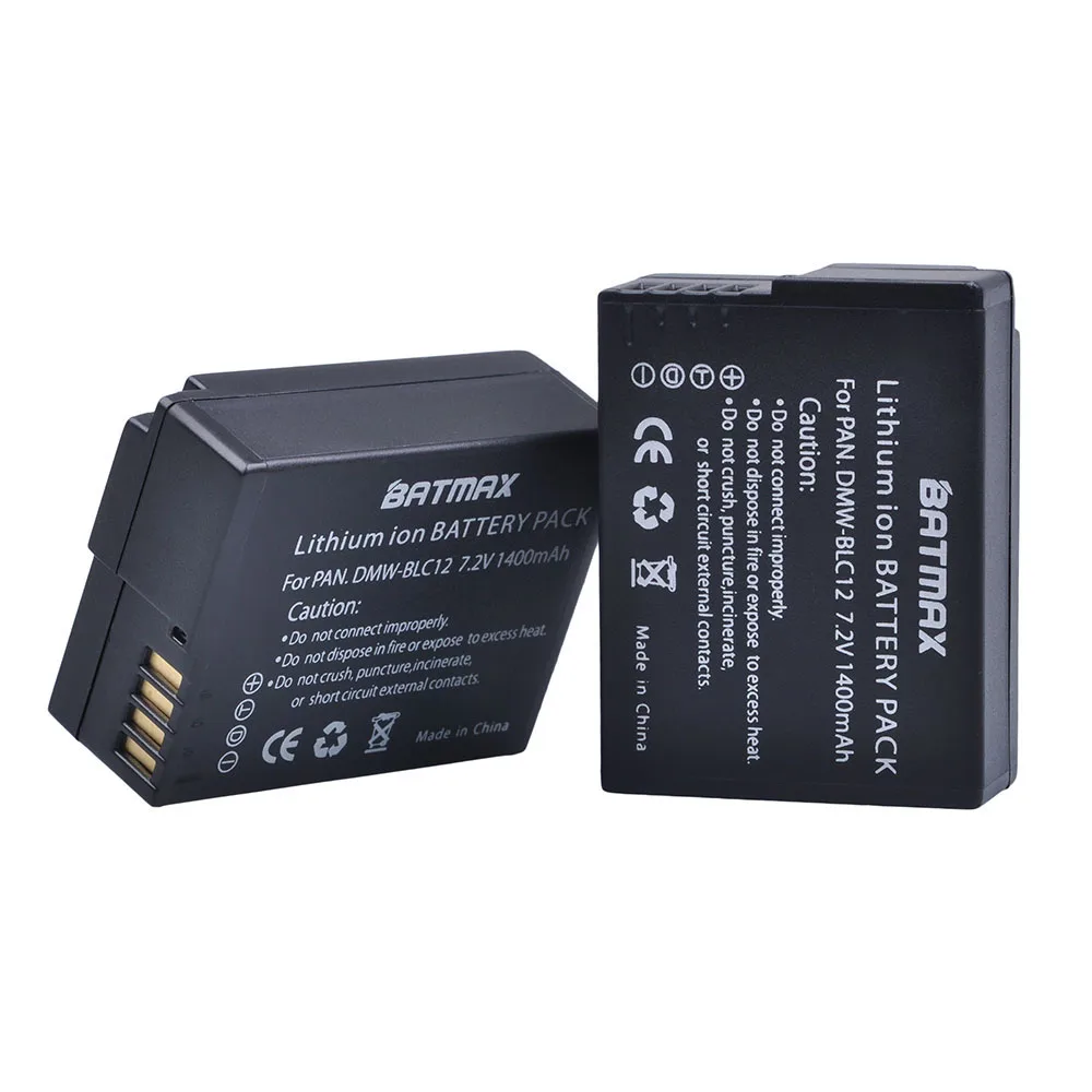 2(Pack) DMW-BLC12 Battery BLC12PP BLC12E BLC12 Batteries For Panasonic Lumix DMC-FZ200 DMC FZ200 G5 G6 GH2 BTC6 DMW-BTC6 DMC-GH2