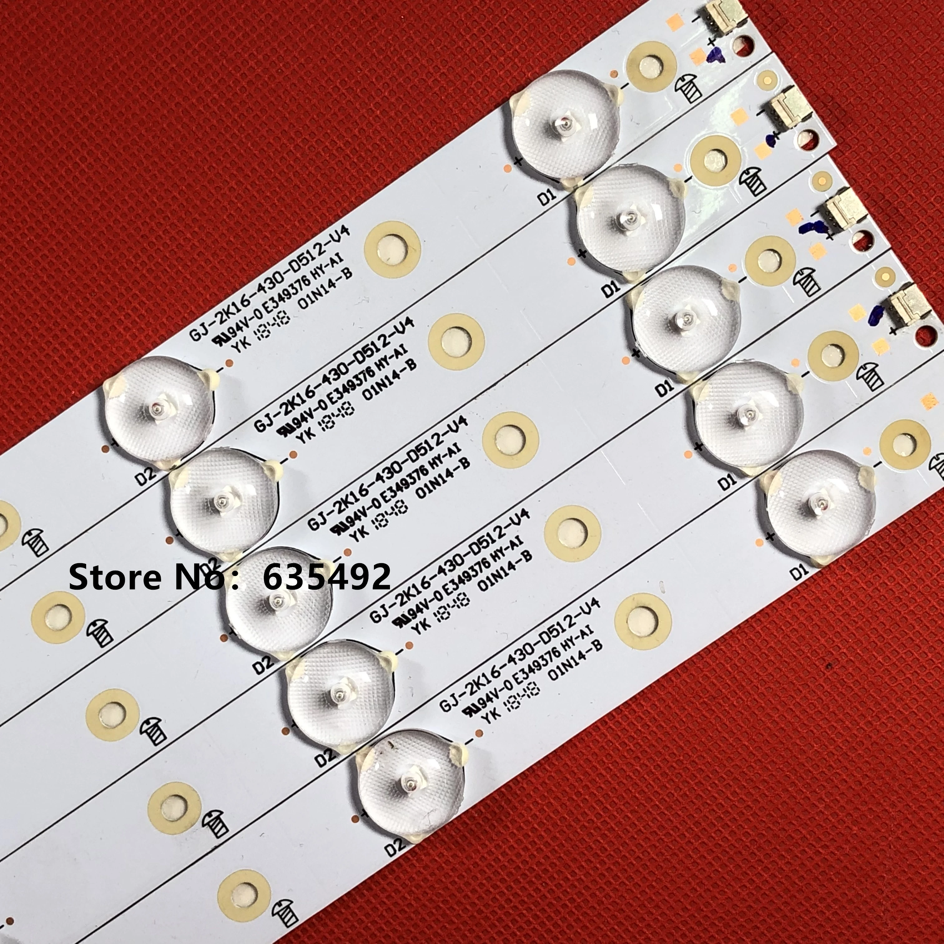 LB43014 V0_00 GJ-2K16-430-D512-V4 LED Strip For 43PUS6401/60 43PUT6101 43PUS6551 43PUS6501 43PUS6101 43PUS6201 43PUH6101
