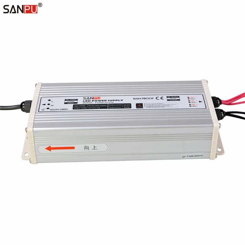 SANPU SMPS 400w 12v LED energie poskytnout konstantní elektrické napětí spínač ovladač 220v 110v AC/DC lehký transformátor odolný proti dešti outdoorové použít IP63