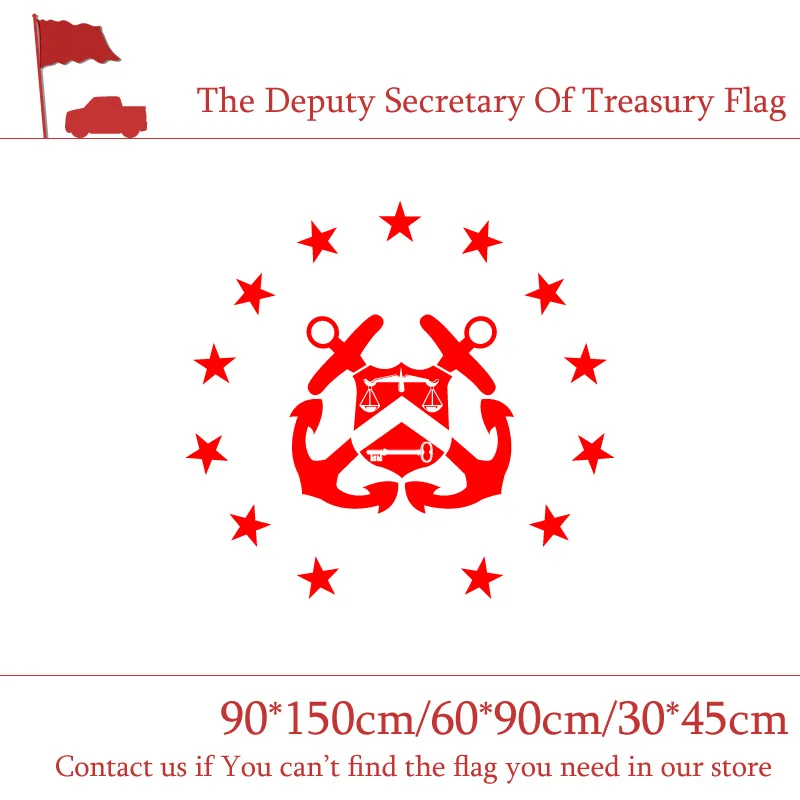 The United States Department Secretary Flag 30*45cm Car Flag 90*150cm 60*90cm 3x5ft Assistant Treasury Printed Banner