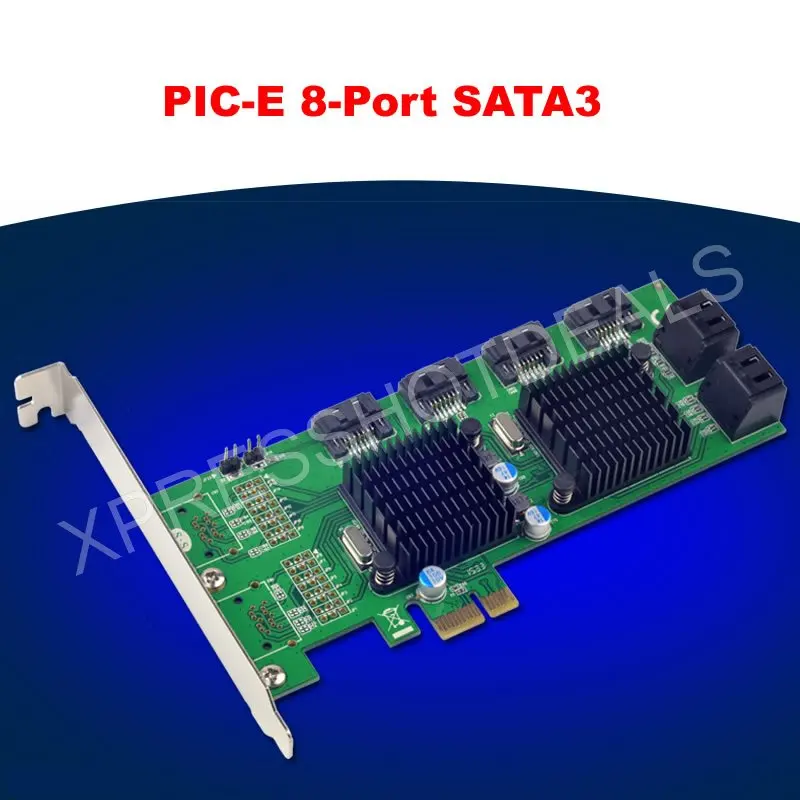 

PCI-E SATA3.0 expansion card 8 port SATA3 SATA III 6G Marvell double chip With Original Retail Box