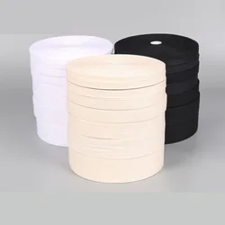 Natural White Black Ribbon10/15/20/25/30/40mm Cotton Webbing Bunting Herringbone Twill Sewing Tape Bias Binding 50yards